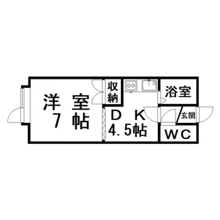 ポプラハイツ【1階】の間取り
