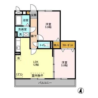 グレースヒルズII【3階】の間取り