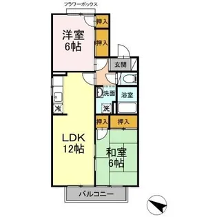 リオ グランデ芳賀 C棟【2階】の間取り