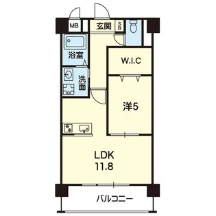 1LDKの間取り画像