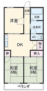朝日ハイツ【4階】の間取り