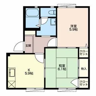 2Kの間取り画像