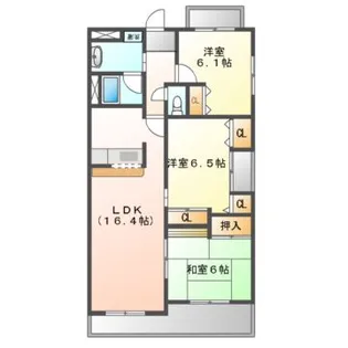 グランエール【5階】の間取り