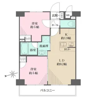 東京都文京区水道2【マンション】の間取り