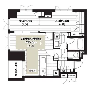 CONOE赤坂丹後町【3階】の間取り
