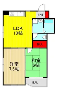 ブルーコート【4階】の間取り