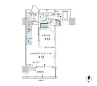 パークアクシス蒲田ステーションゲート【13階】の間取り