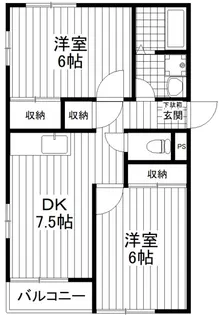 クレスト山野【2階】の間取り