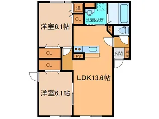 グランドールGIII【1階】の間取り