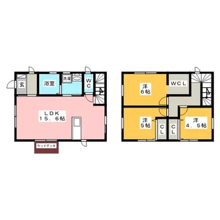 岐阜県可児市下恵土【一戸建】の間取り