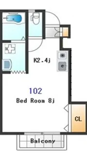 ヴィラフローラ壱番館【1階】の間取り