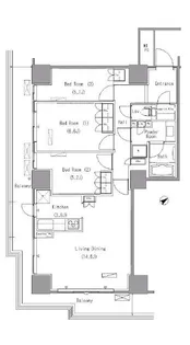 東京都江東区豊洲1【マンション】の間取り
