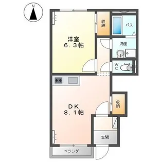 フォレスト ヴィラ パートII【1階】の間取り