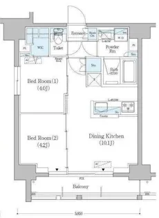 東京都品川区南品川1【マンション】の間取り