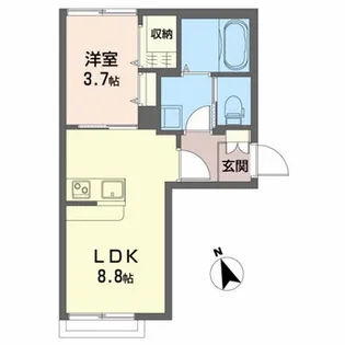 シャーメゾン ルション【1階】の間取り