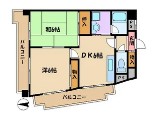 大阪府大阪市平野区長吉川辺2【マンション】の間取り