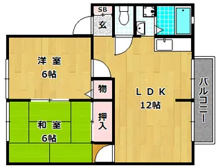 大阪府枚方市村野本町【アパート】の間取り