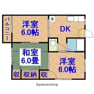 第2弘岡ハイツ【1階】の間取り