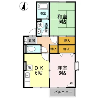 サイプレスタウンB【2階】の間取り