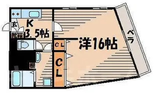 幟ハイツ(宇佐川本館ビル)【5階】の間取り