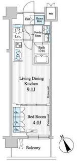 プレノ清澄庭園【3階】の間取り