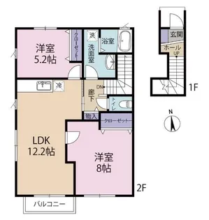 エコハイツ・ワン【2階】の間取り