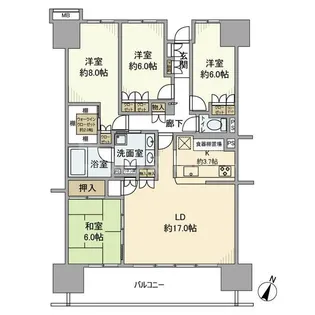 埼玉県さいたま市北区宮原町3【マンション】の間取り