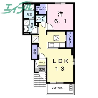 ル ソレイユ【1階】の間取り