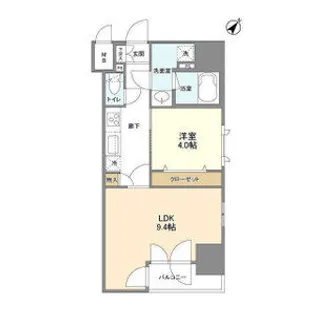 コードテラス東日本橋【10階】の間取り