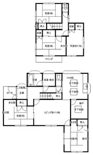 奈良県生駒市あすか野北1【一戸建】の間取り