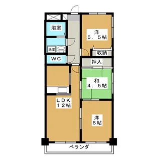 セントラルコート佳日【4階】の間取り