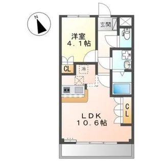 1LDKの間取り画像