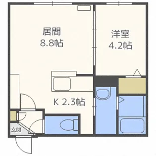 Premiere二十四軒WEST【3階】の間取り