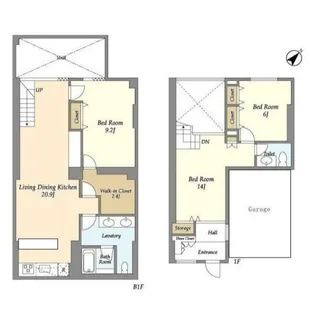 パークフラッツ祐天寺【1階】の間取り