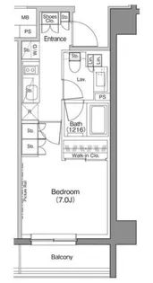 ザ・パークハビオ神楽坂香月【1階】の間取り