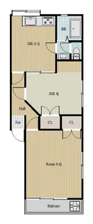 コーポ金磯【2階】の間取り