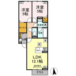 アール・ド・ヴィーヴル聖蹟【1階】の間取り