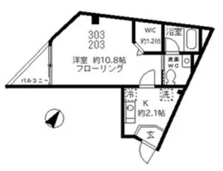 クリサンス小石川【2階】の間取り