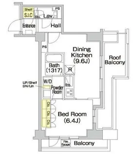 東京都新宿区市谷薬王寺町【マンション】の間取り