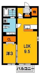 ルミエールやなせ【1階】の間取り