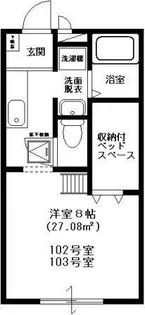 千葉県千葉市花見川区幕張町4【アパート】の間取り