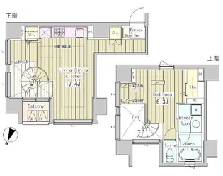 アーバンキューブ九段南【9階】の間取り