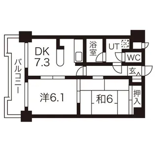 北海道札幌市中央区北五条西20【マンション】の間取り