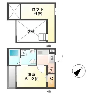 プレリュード左京山【2階】の間取り