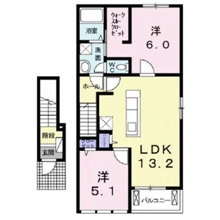 広島県福山市手城町4【アパート】の間取り