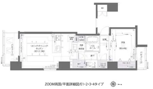 ZOOM両国【10階】の間取り