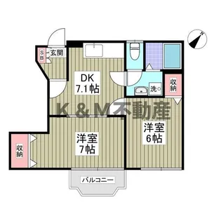 サニービレッジ1番館【1階】の間取り