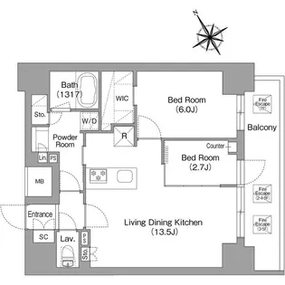 東京都台東区蔵前4【マンション】の間取り