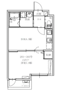 フォルトゥーナ打出浜【3階】の間取り