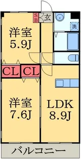 こうやマンション【2階】の間取り